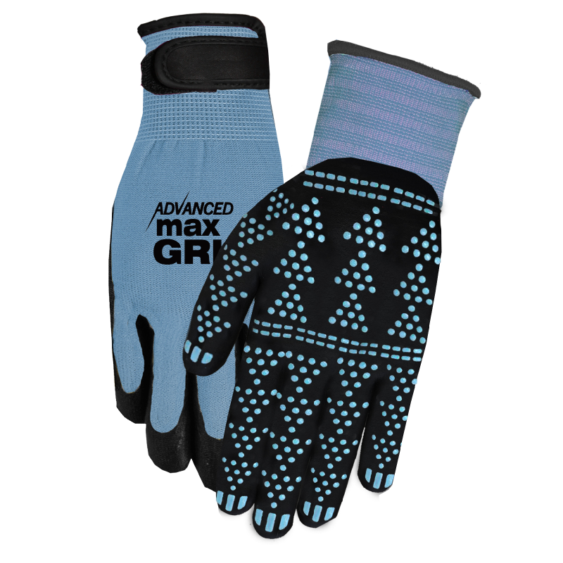 MAX-GRIP Ultimate Work Gloves Small/Medium Slate Blue (3-Pack)