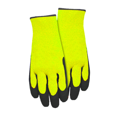 7 Gauge Hi-Visibility Gripping Gloves Fluorescent Yellow (3-Pack)