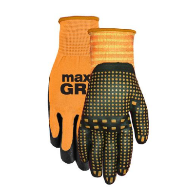 MAX-GRIP Work Gloves Large/X-Large Orange (3-Pack)