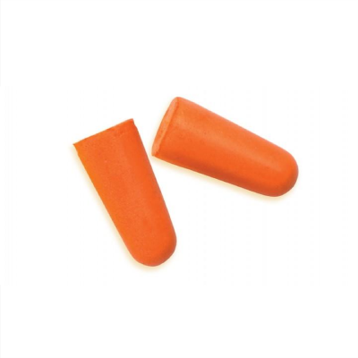 Tapered Polyurethane Soft Memory Foam Bullet Shaped Disposable Earplugs (200 Pair Per Box)
